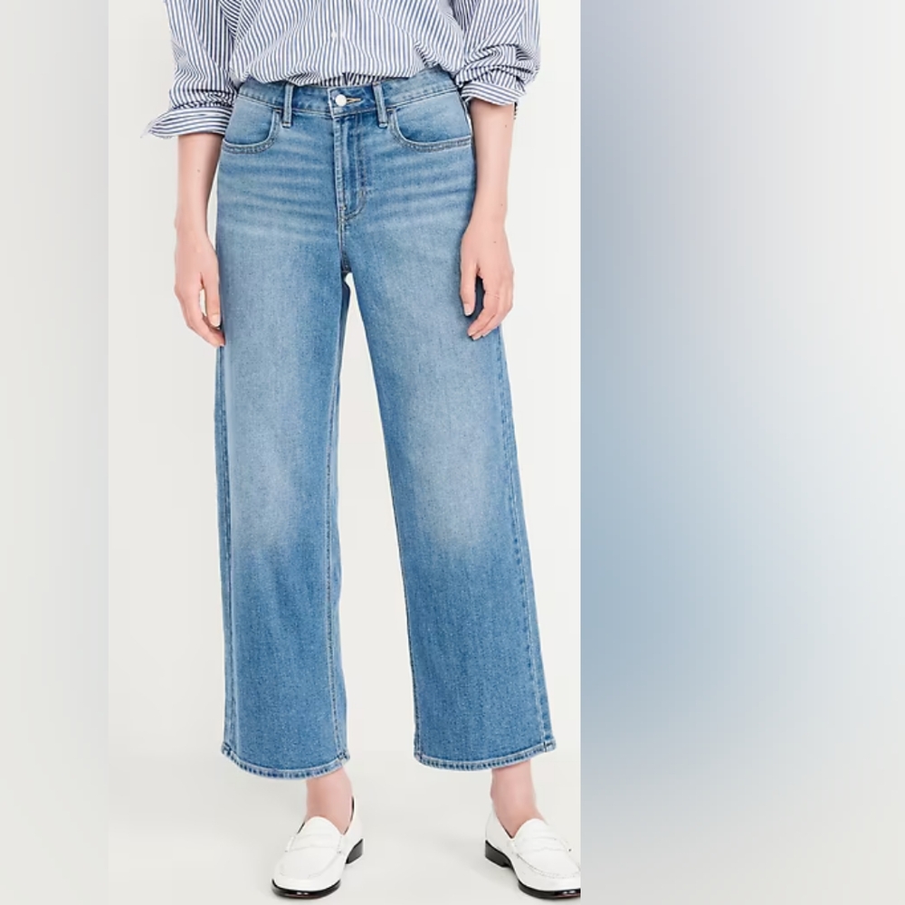 Old Navy WOW Cropped Wide Leg Jeans